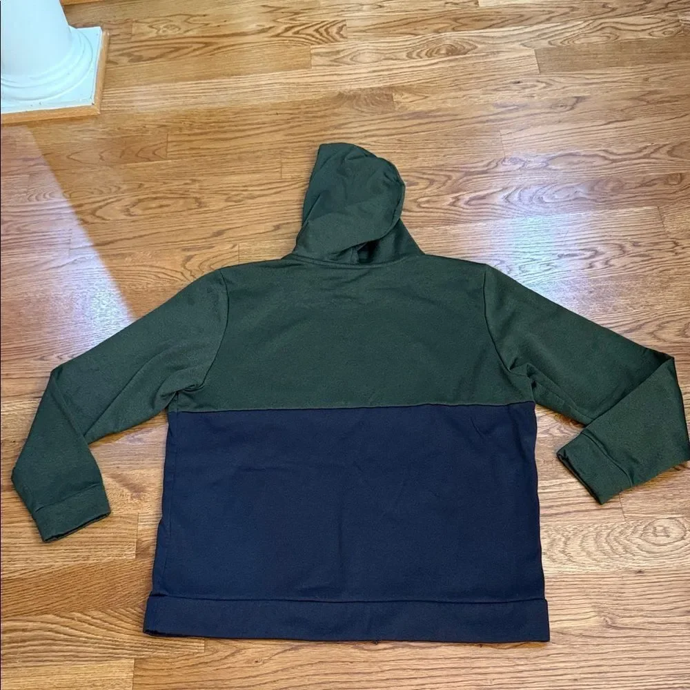 The North Face Men’s Pullover Hoodie – Olive/Black Colorblock, Size XXL